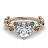 Leaves All Around Rose Gold Diamond Ring - Sydney 2ct No. 17